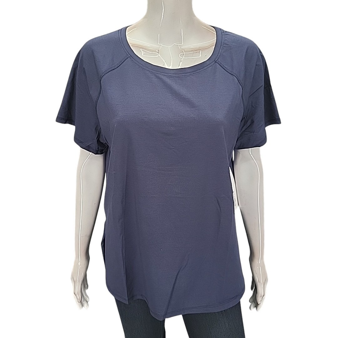 Isabella Womens Everyday Active Wear Lightweight Top X-Large Size Navy Shirt