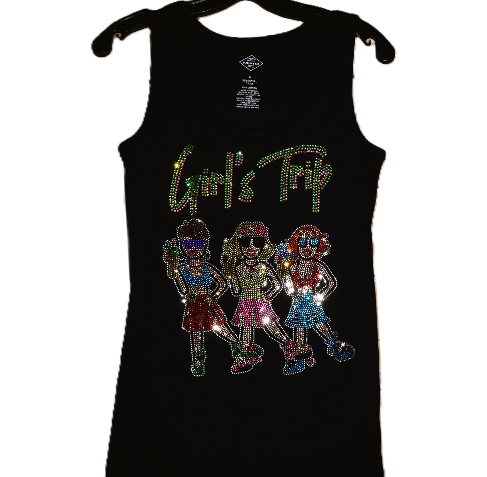 Girls Trip AB rhinestone bling shirt or tank XS S M L XL XXL 1X 2X 3X 4X 5X