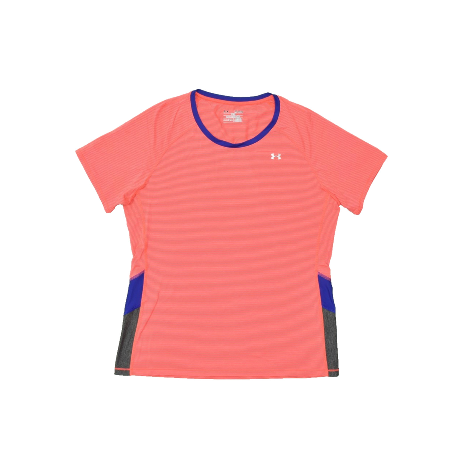 Under Armour Fitted HeatGear T-Shirt Women’s XL Pink/Blue Short Sleeve Athletic