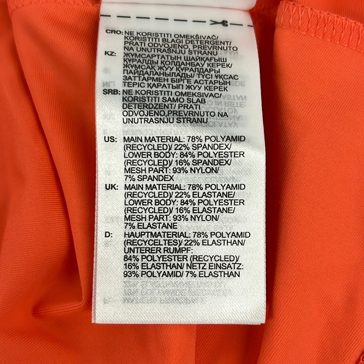 ADIDAS BY STELLA McCARTNEY Orange Black Women’s Cutsew