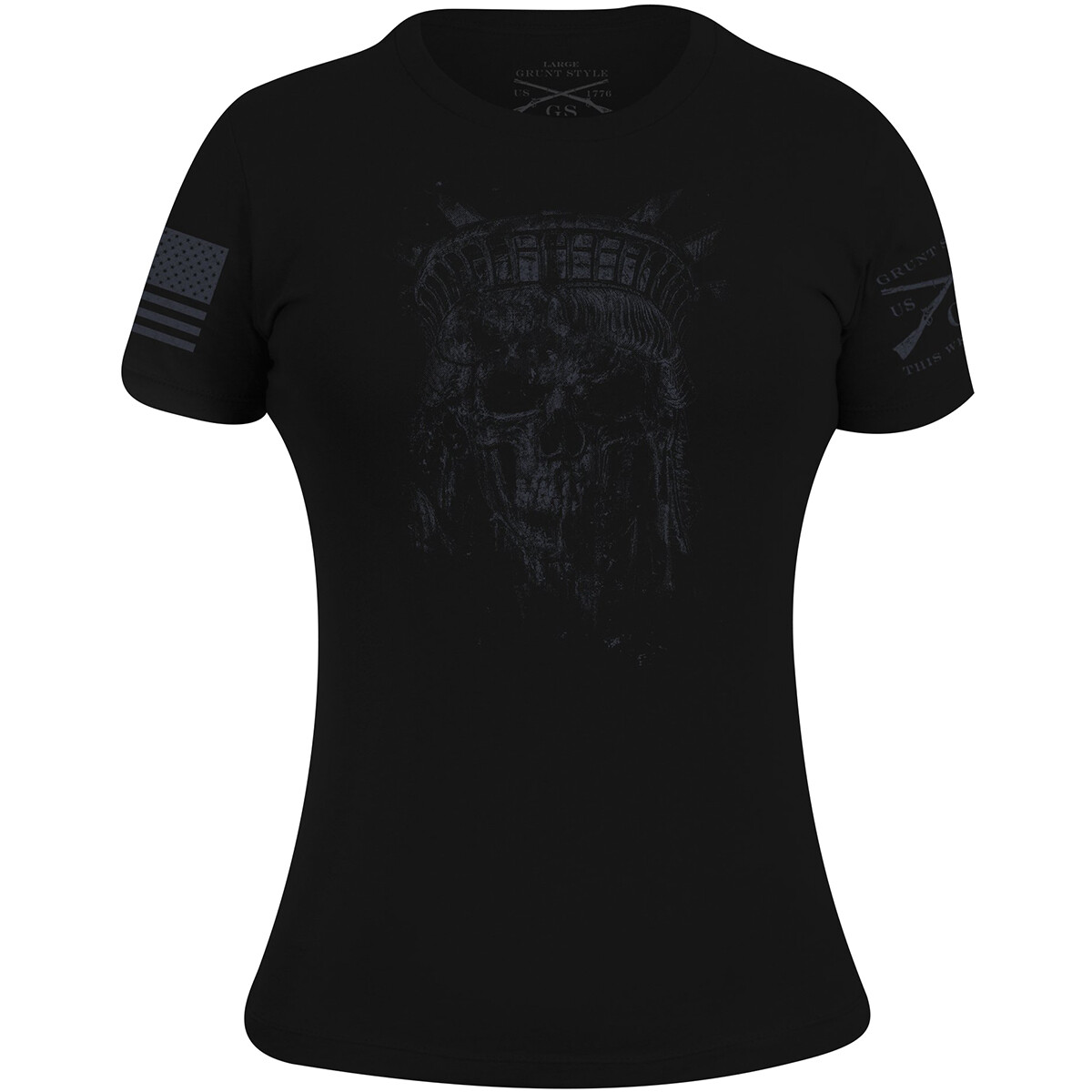 Grunt Style Women’s Lady Liberty Spectre Reaper T-Shirt – Large – Black
