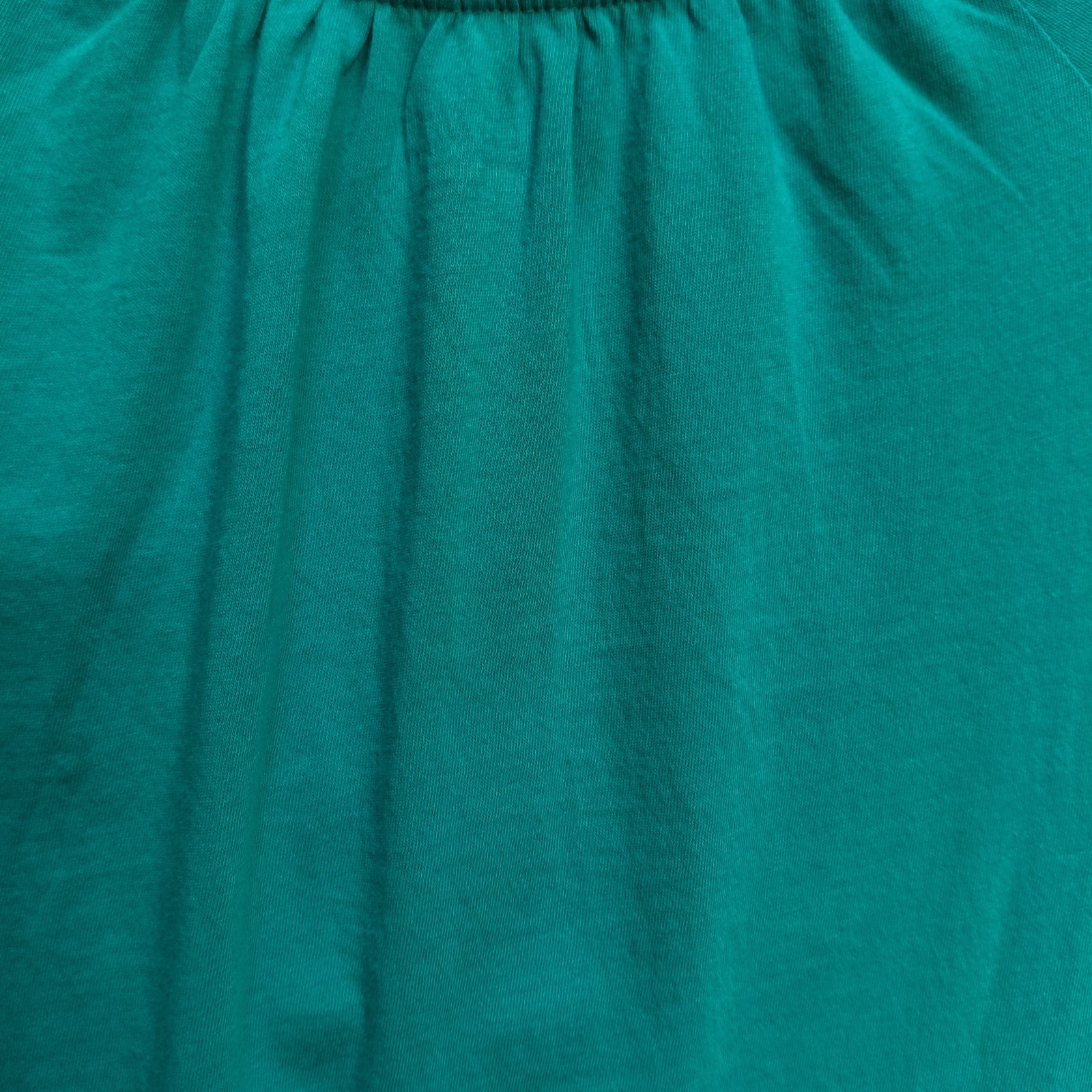 2X BASIC EDITIONS 100% COTTON STRETCH KNIT TEAL RUCHED TOP T-SHIRT NEW OLD STOCK