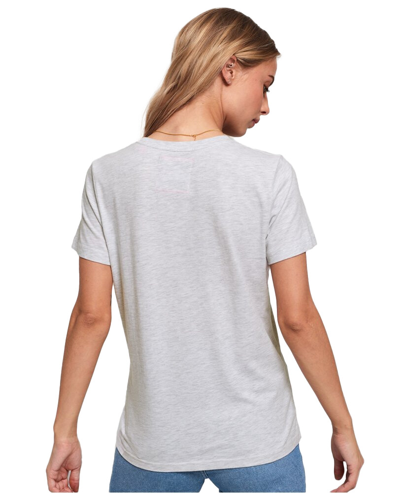 Superdry Women’s Premium Script Floral Graphic Ice Mar Fashion Tee