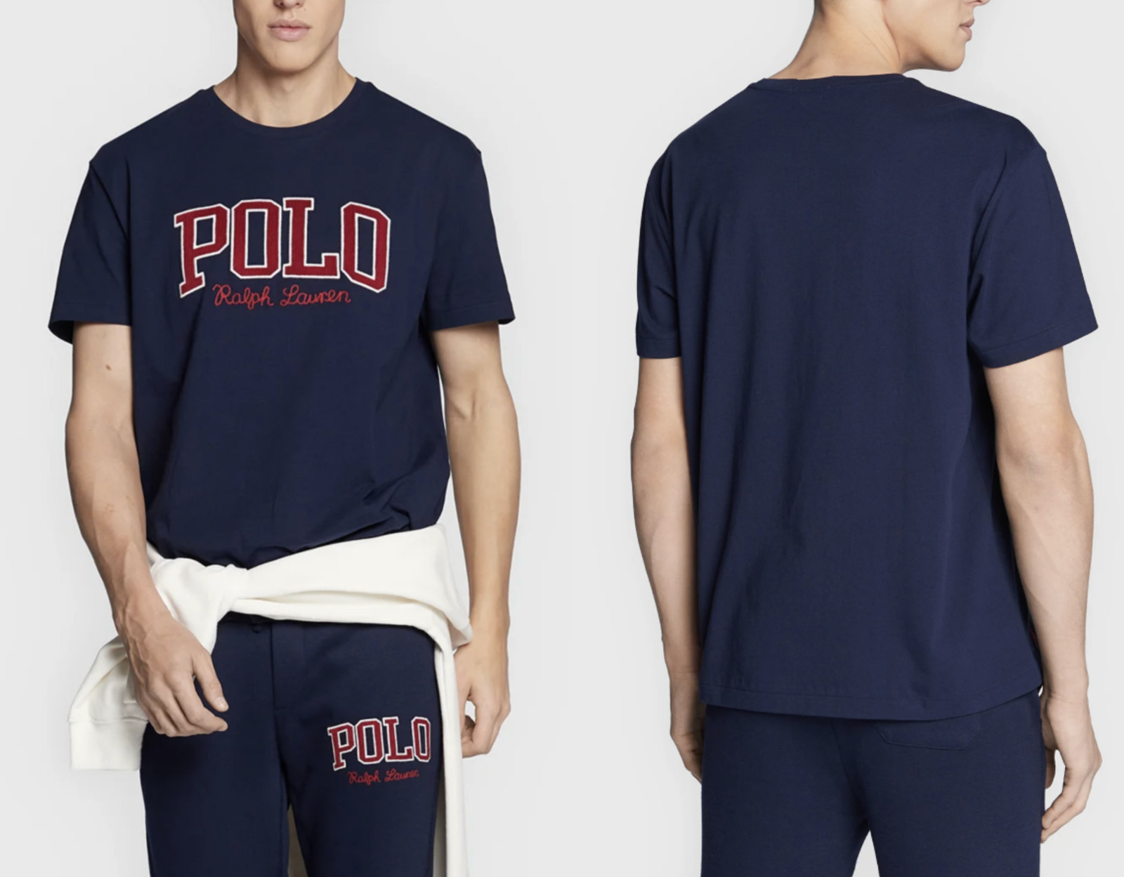 POLO RALPH LAUREN 90s Big Logo Retro Tee T-Shirt Tee Classic Fit Pure Cotton S