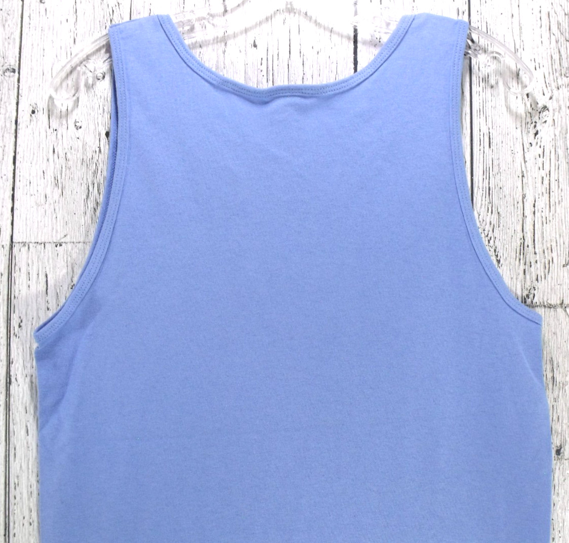 Gildan Women’s Ultra Cotton Blue Sleeveless Lightweight Tank Top Size S New