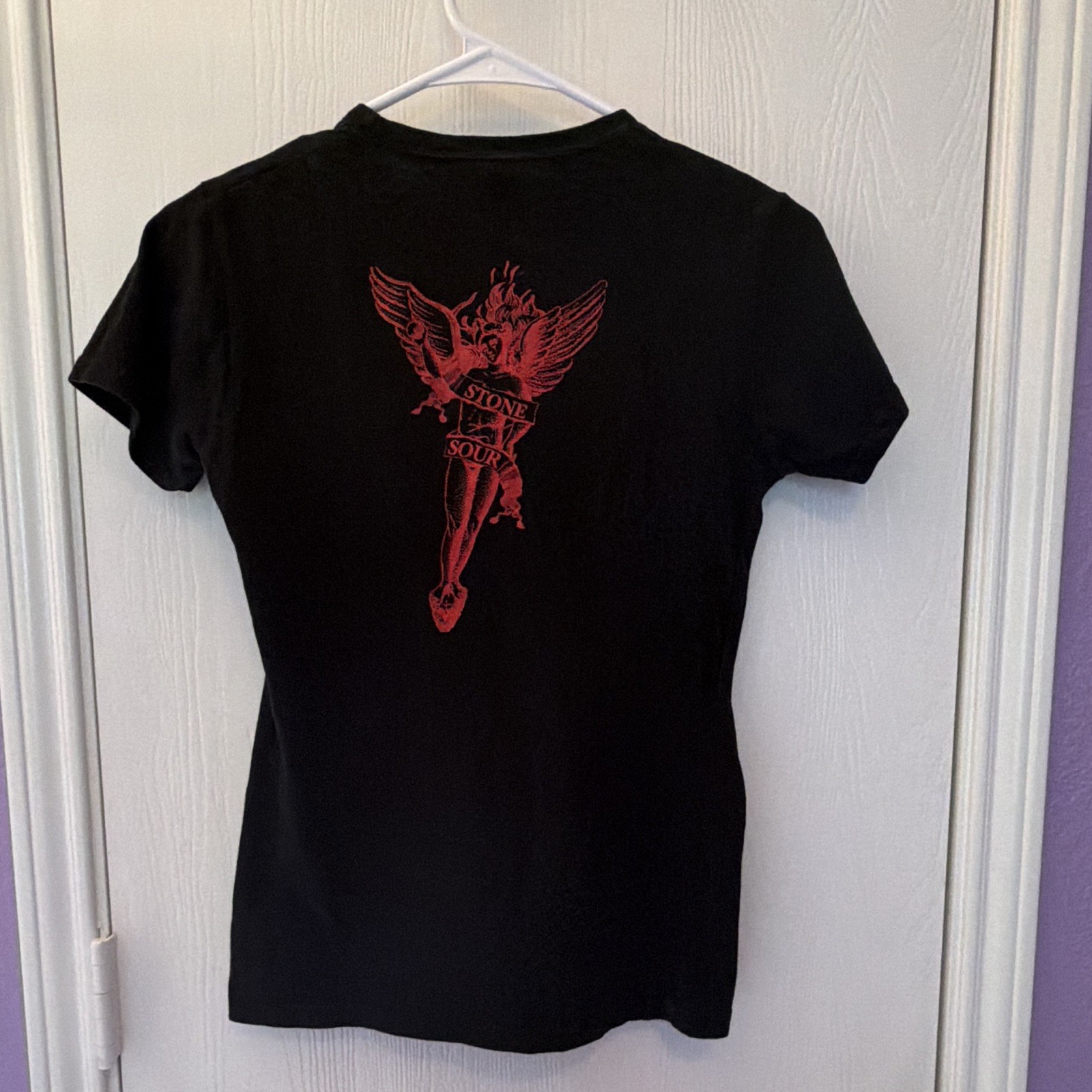 Stone Sour Double Sided Graphic Print Crew Neck T-Shirt S 2000s Tour Merchandise