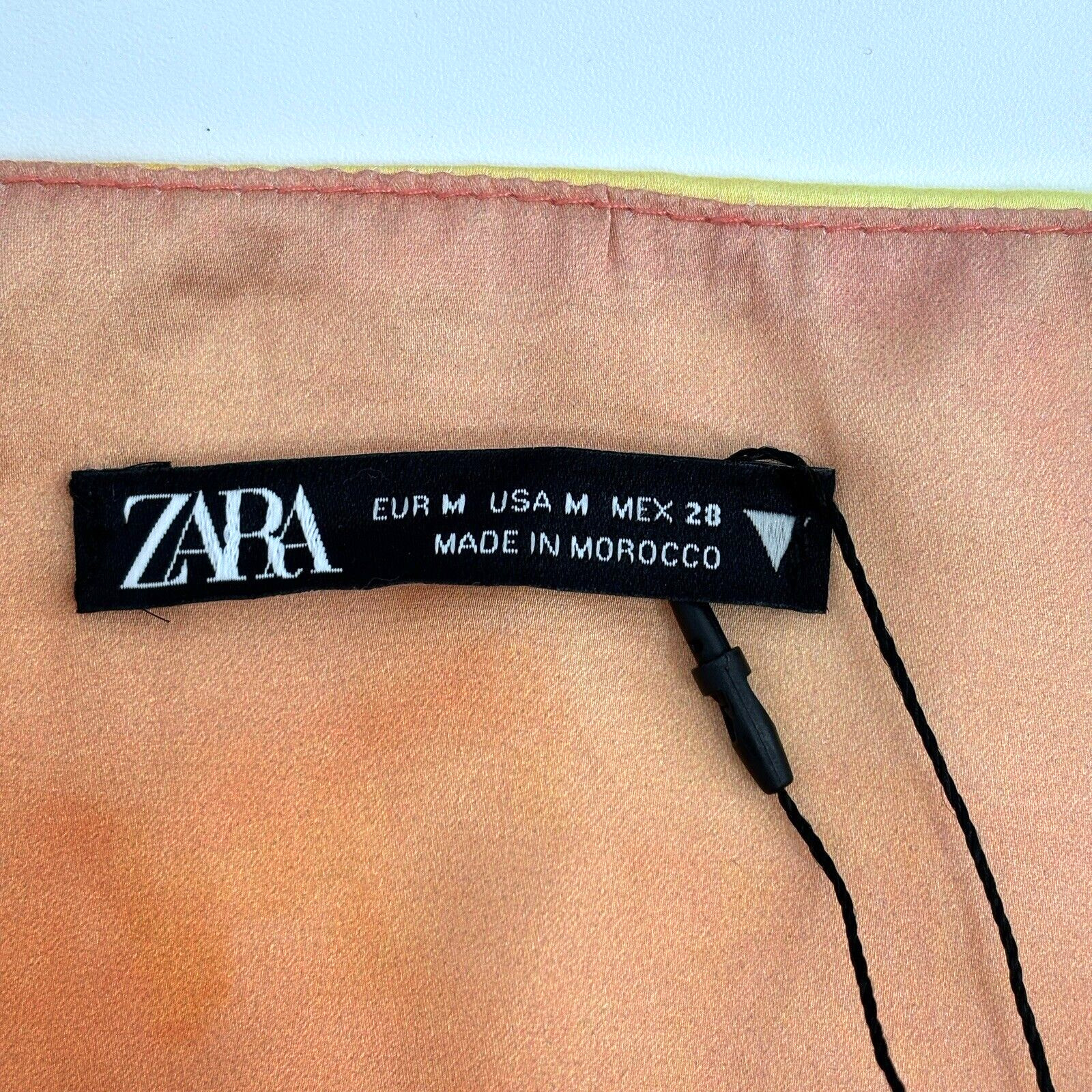 NWT Zara Asymmetric Purple Pink Ombre Print Top Spaghetti Straps Women’s Medium