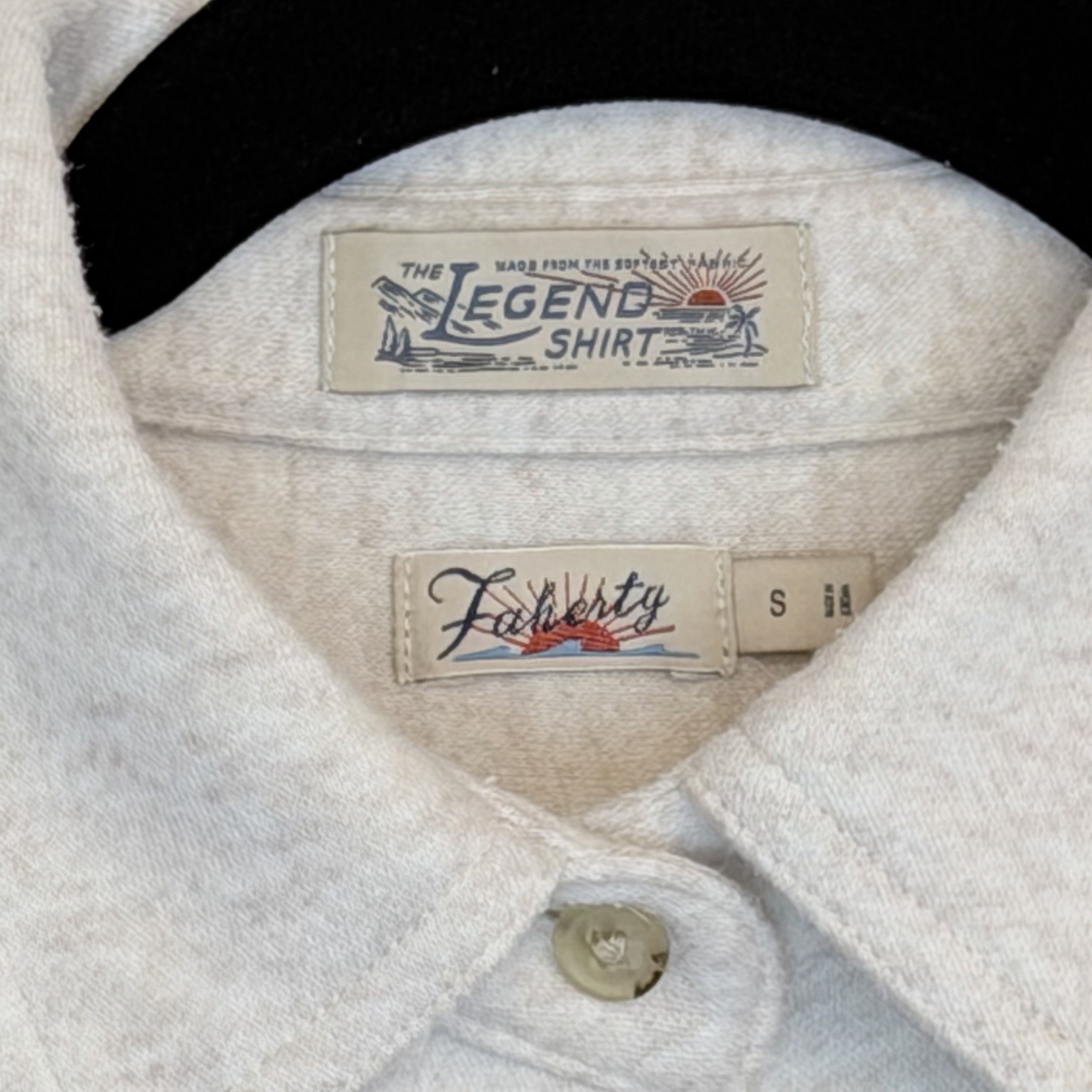 Faherty Legend Sweater Shirt Women’s Small Off White Stretch Shacket