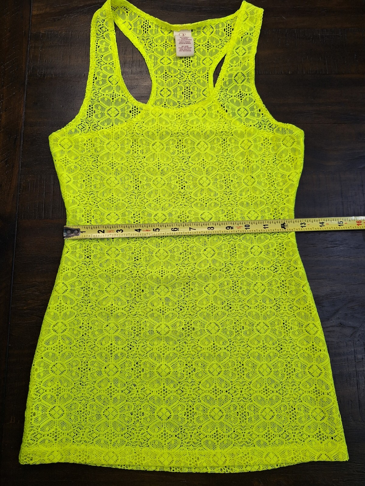OP Acid (Neon) Yellow Tank Women’s Size S (3/5) Biniki Cover/Swim/Pool/Beach