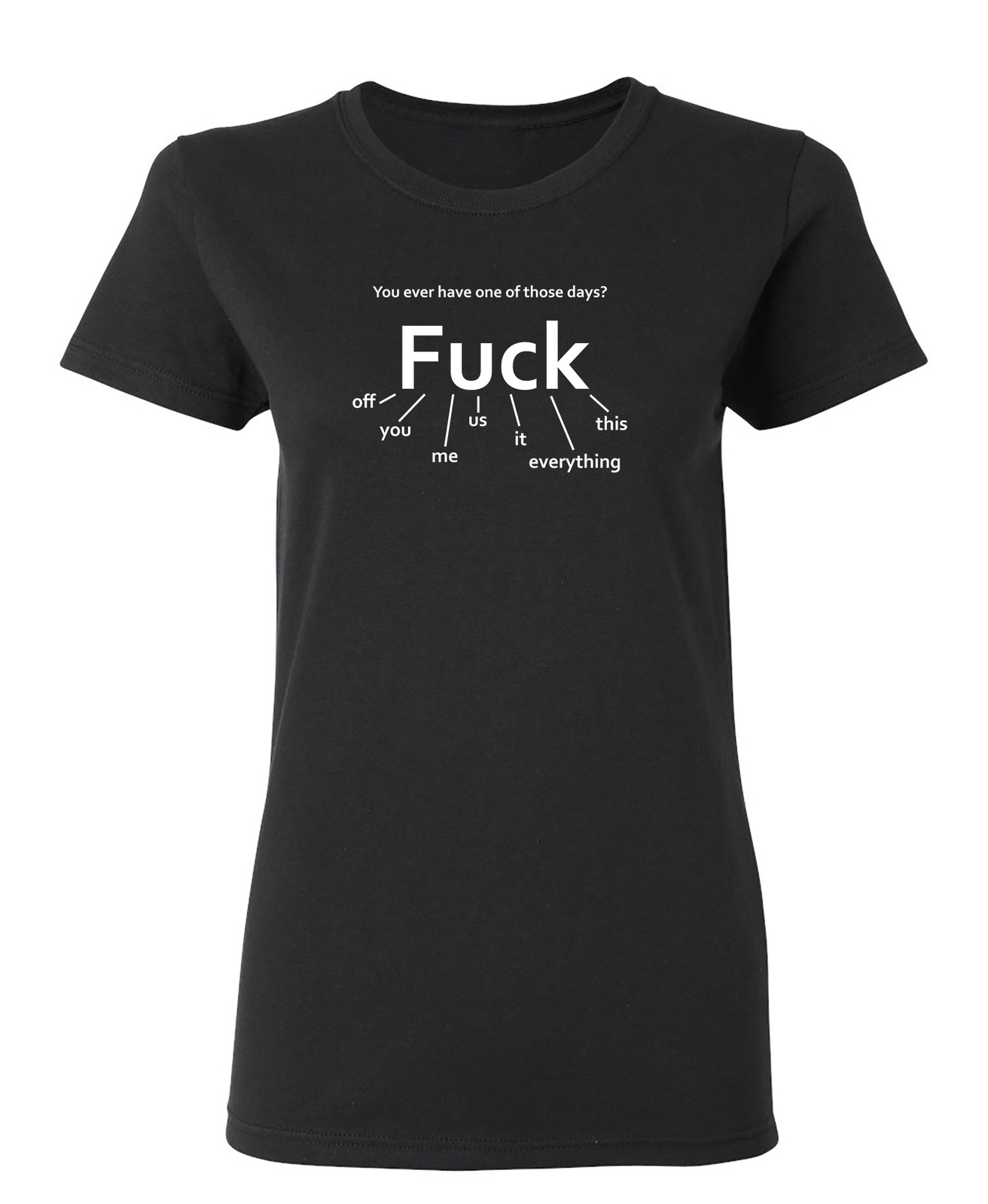 You Ever Have One Of Those Days Sarcastic Novelty Graphics Funny Womens T-Shirt