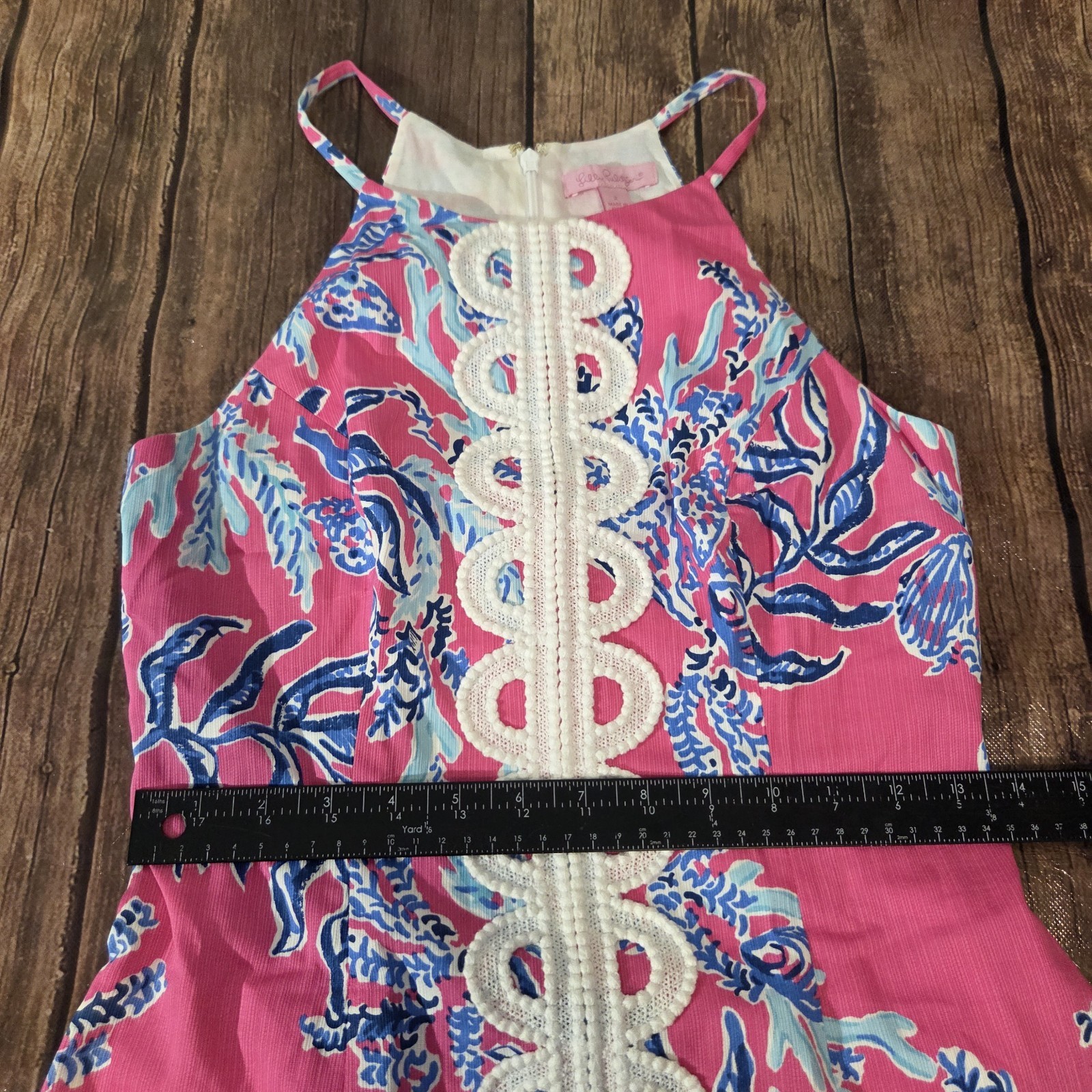Lilly Pulitzer Annabelle Halter Top Womens 2 Capri Pink Samba Preppy Resort Wear