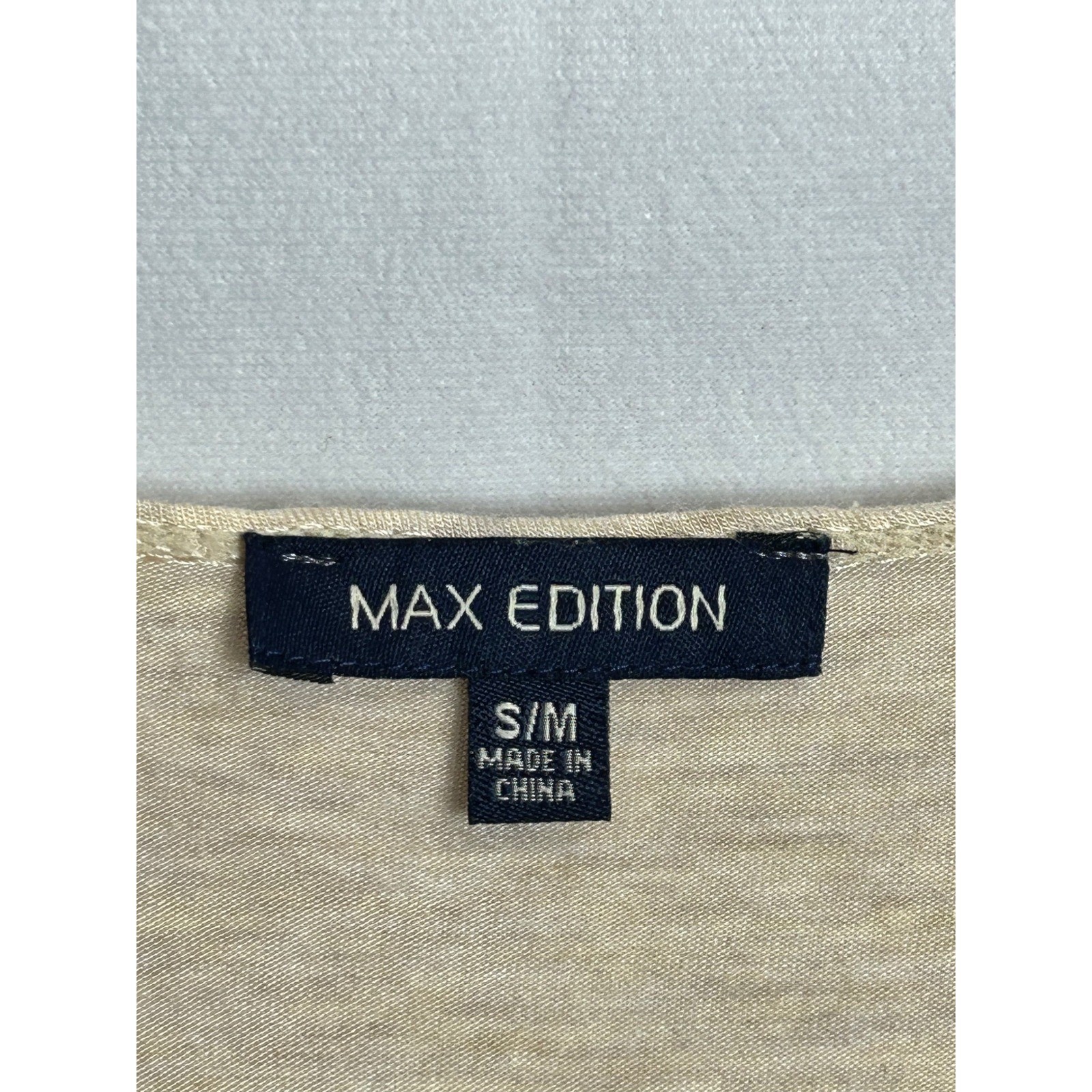 Max Edition Womens Striped Dolman Sleeve Poncho Top Oatmeal Orange S/M 5701F39