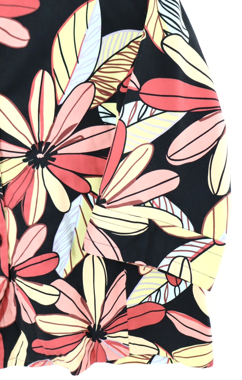 ERIN By ERIN LONDON Women’s 97% Cotton Blouse 3/4 Sleeve Floral Multicolor 2X