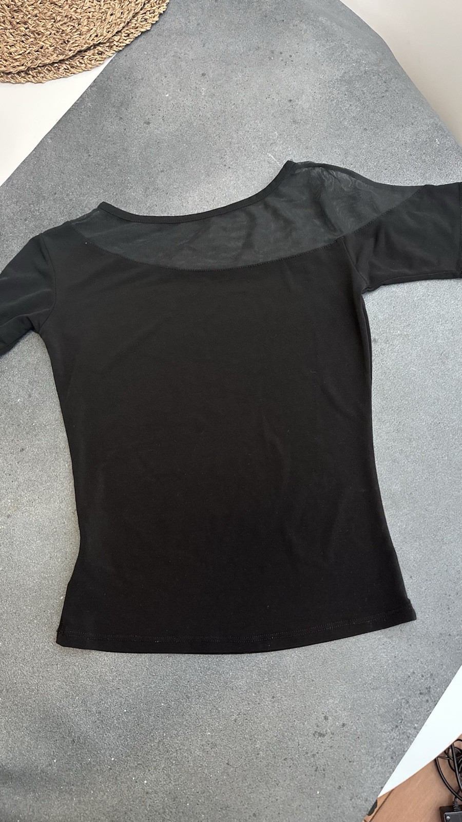 Elegant Black Sheer Women’s Top for Latin or ballroom dancers