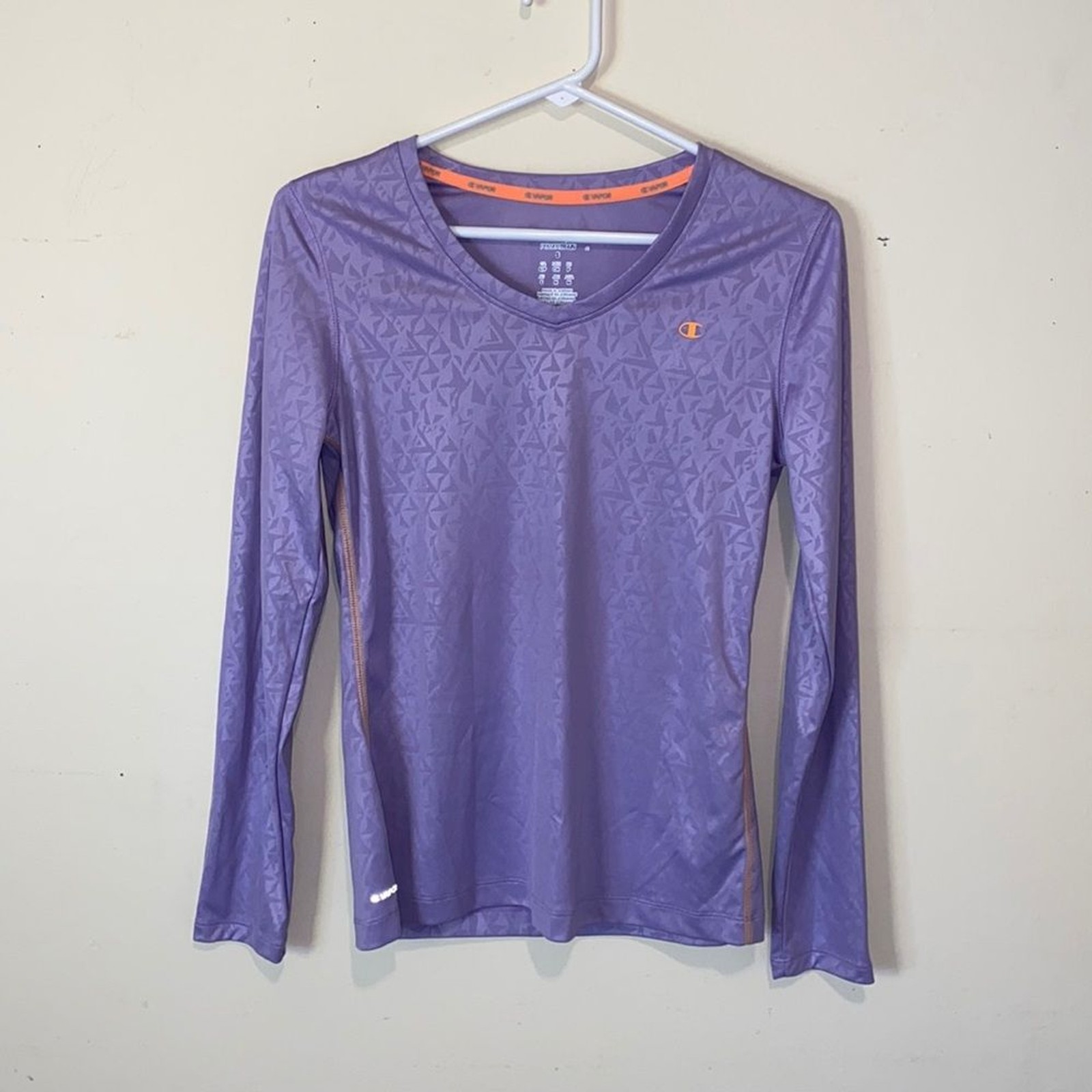 Champion PowerTrain Vapor Purple Performance Long Sleeve Athletic Top Small
