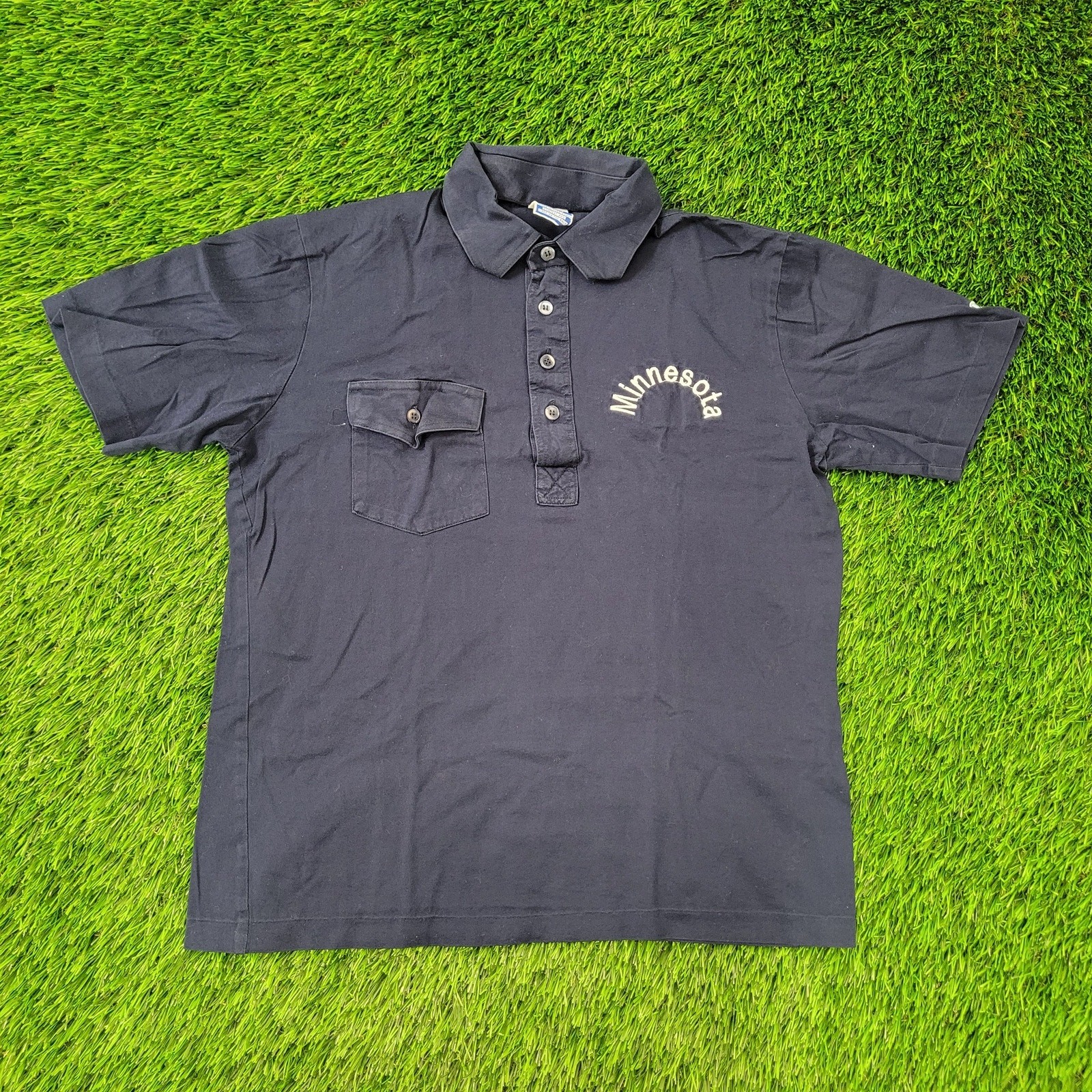 Vintage Champion Minnesota Polo Shirt Womens Medium 18×22 Arch