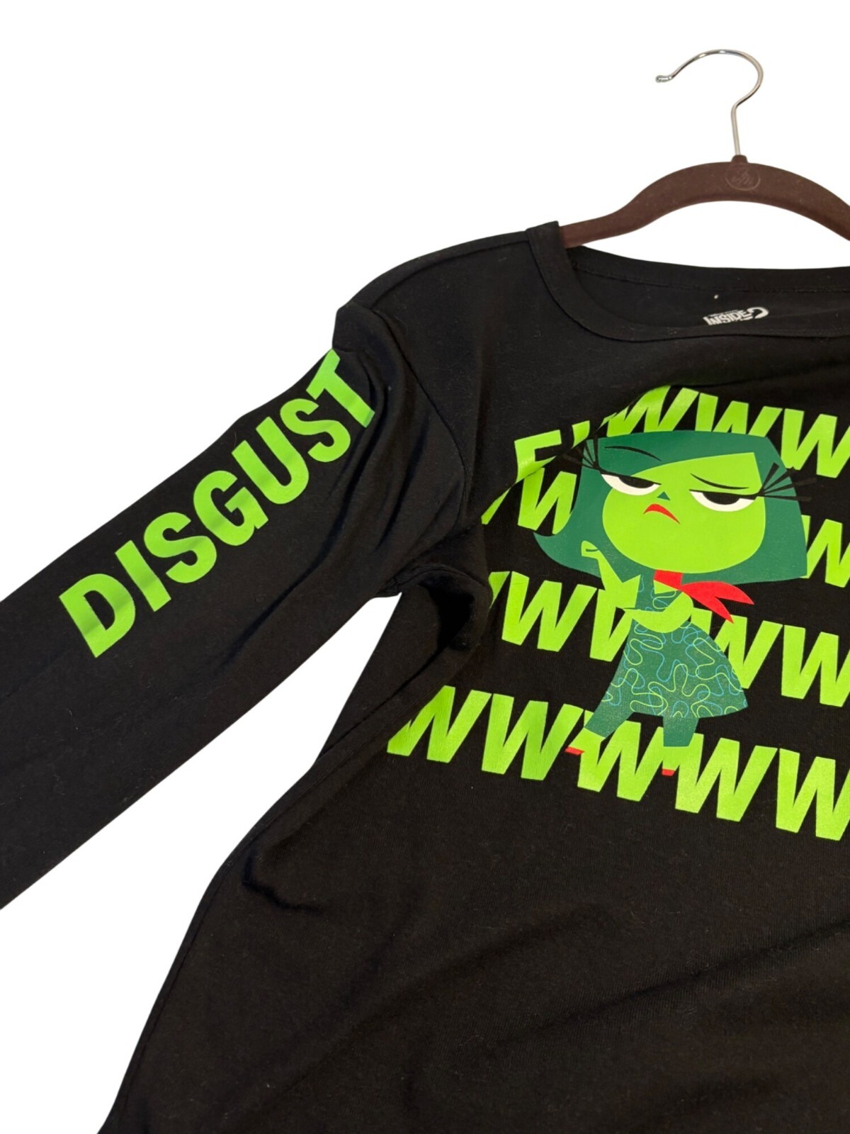 Disney Pixar Inside Out 2 Disgust Long Sleeve Black Shirt M Cotton Women Top NWT