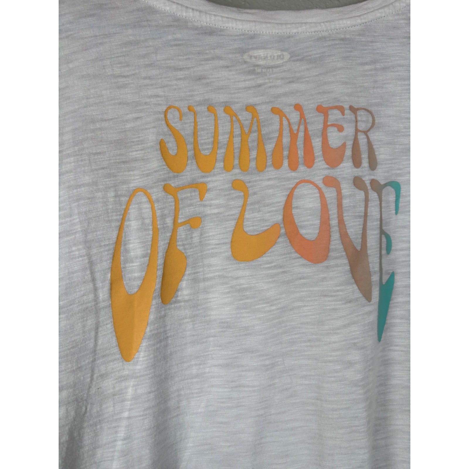 Old Navy The Easy Tee Women’s Large Summer of Love Palm Tree Graphic Tee Shirt