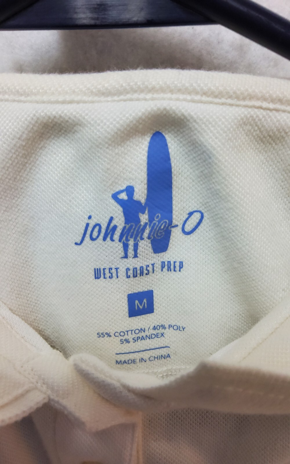Johnnie-O Polo Shirt Women’s Medium White Short Sleeve West Coast Prep Stretch