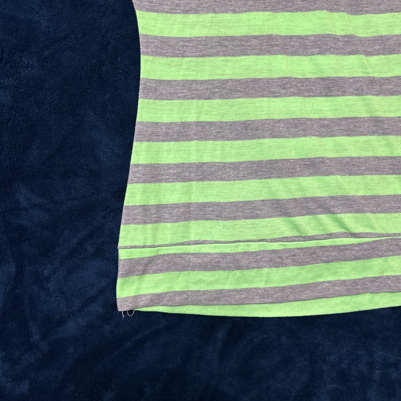 Vintage Y2K Discreet Womens Slim Striped Top Size S? Neon Lace Cybergoth Edgy