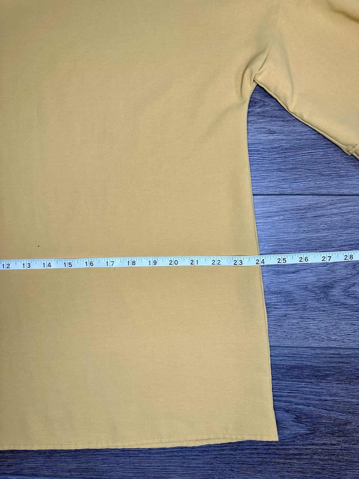 Luvamia Yellow Crewneck Blouse Bell Sleeve Ruffles Womens Shirt Size XL