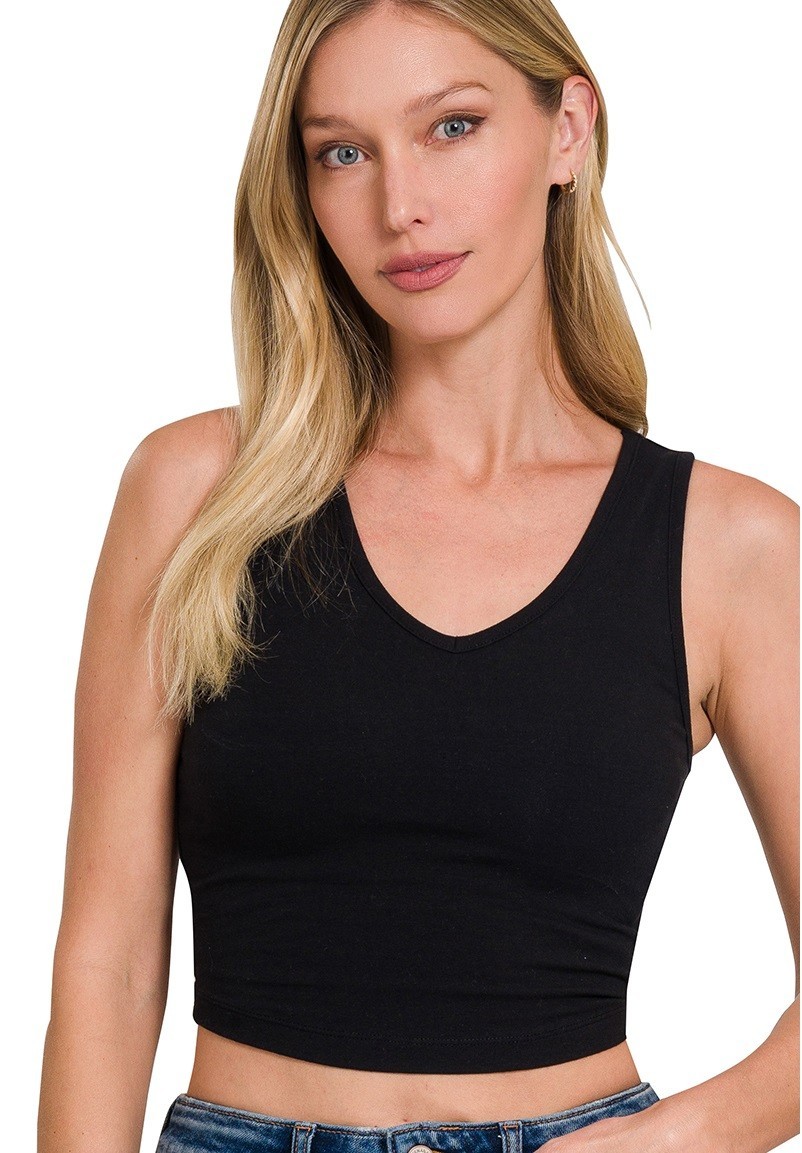 Zenana Cotton Tank Top🍯Gym Workout Fitness Yoga Womens Tee Casual Stretch Cami