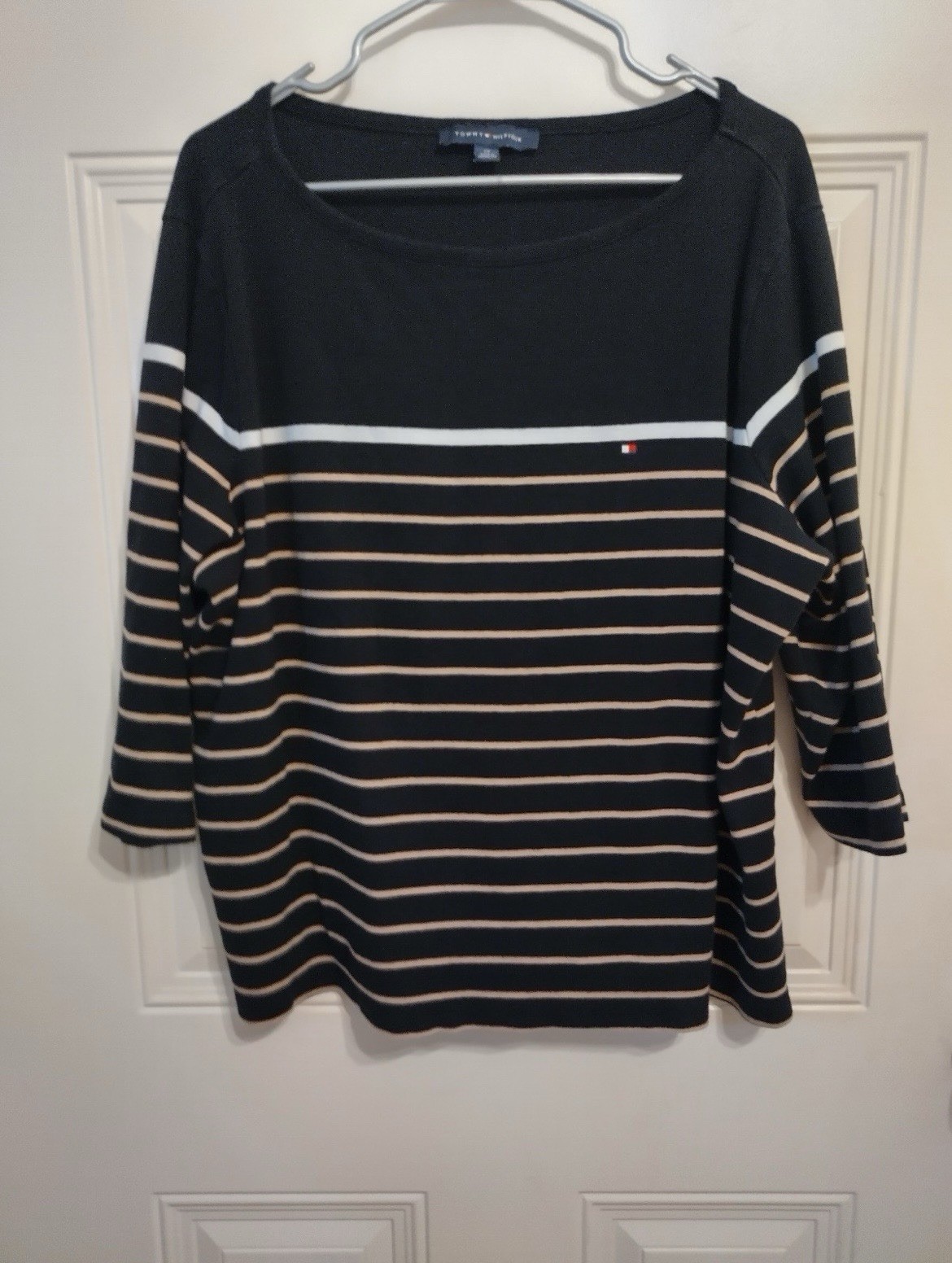 Tommy Hilfiger Blouse 2XL Womens Striped BG8