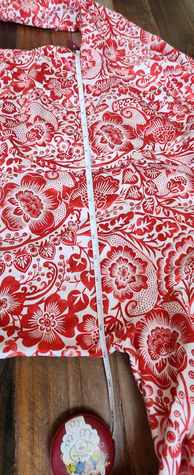 Chico’s Red/White “Paisley & Floral” Top Blouse – Size 0.5 (6)