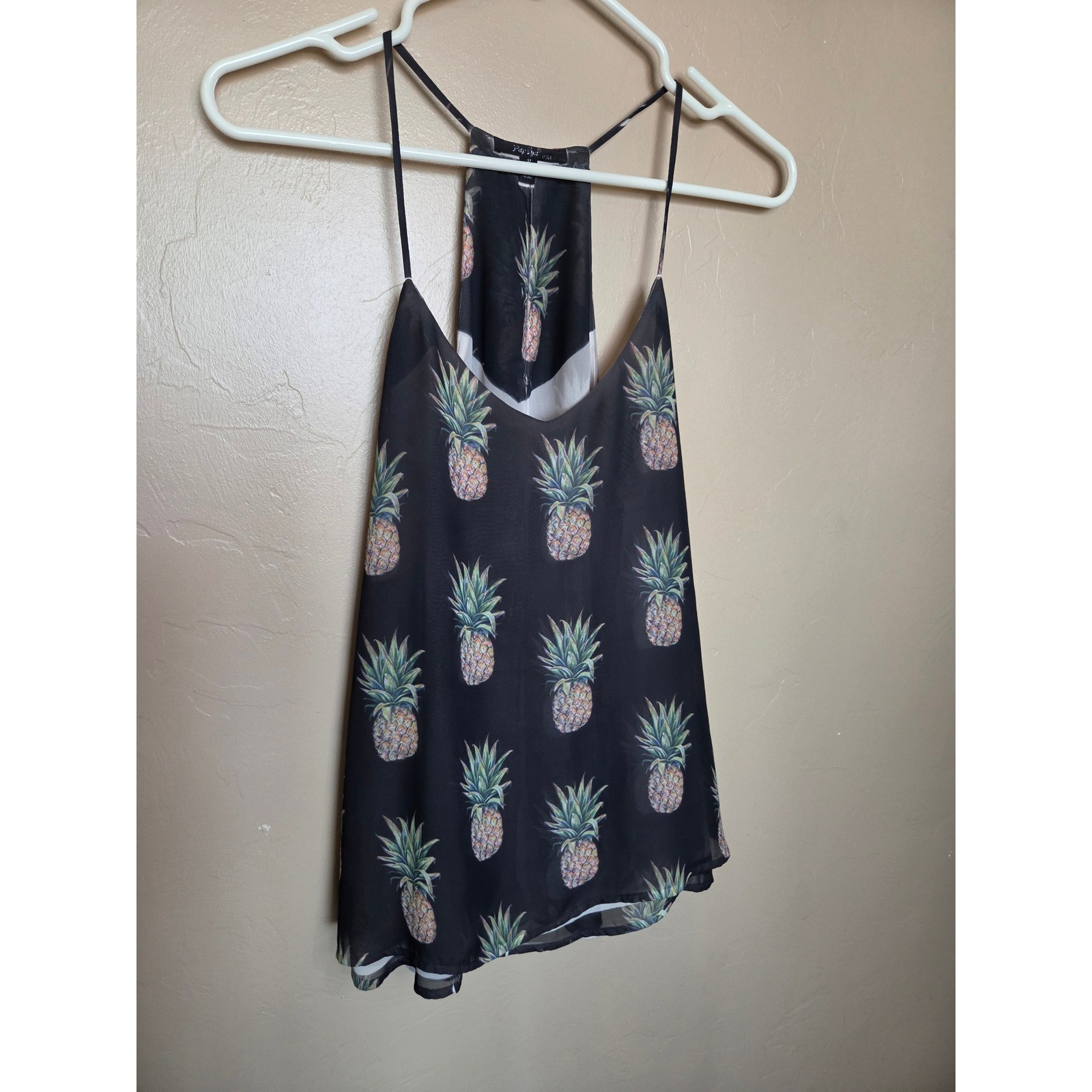 Papaya Women’s Pineapple Print, Racerback Camisole Top/ Medium
