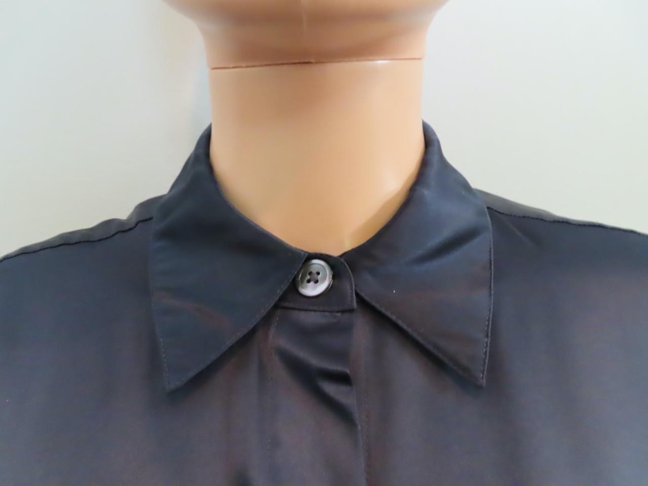 TWP Midnight Navy ‘Soon to be Ex’ Silk Charmeuse Blouse Size XS/S
