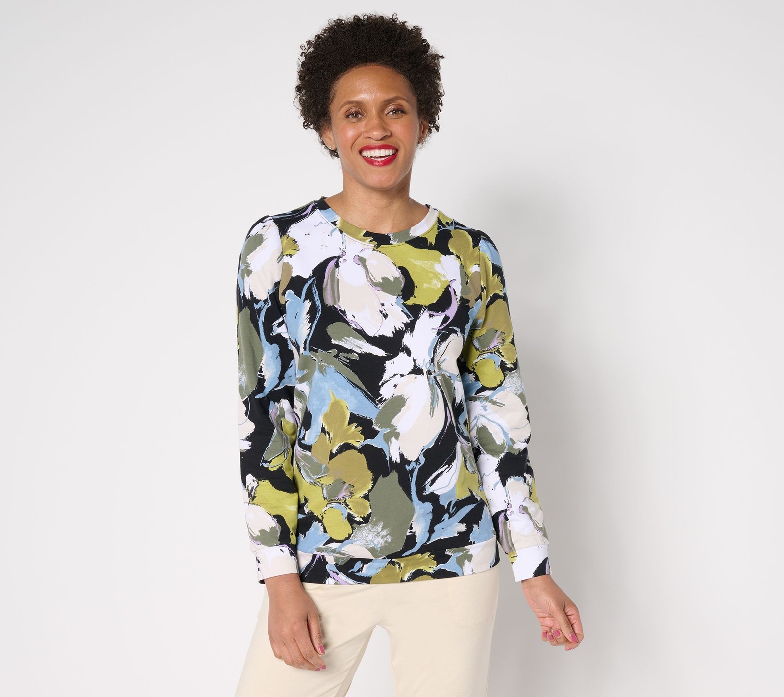Gloria Vanderbilt Women’s Top Sz XL Denim & Co. Active Multi-colored A687895