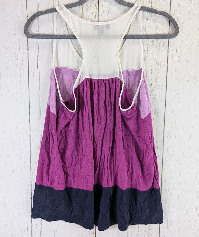 The Limited Size Medium Pink Blue Stripe Sleeveless Womens Casual Tank Top