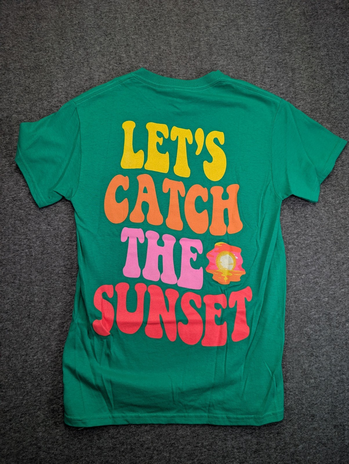Rue 21 Green Graphic Tee Let’s Catch The Sunset Size S Ships Same Day*