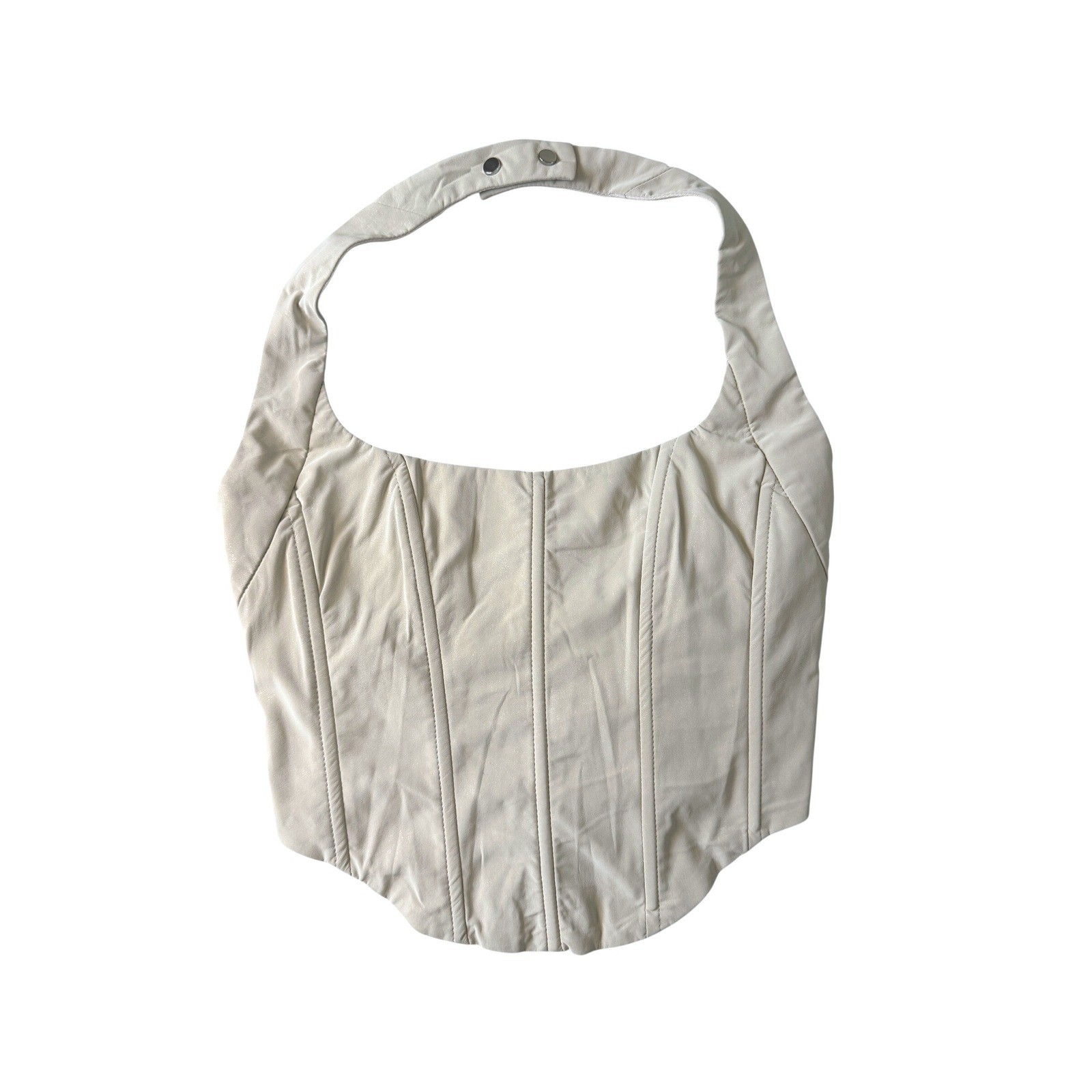 NWT Outcast Lainee Corset Top Bone Halter Festival Vacation Crop Top XXS NEW