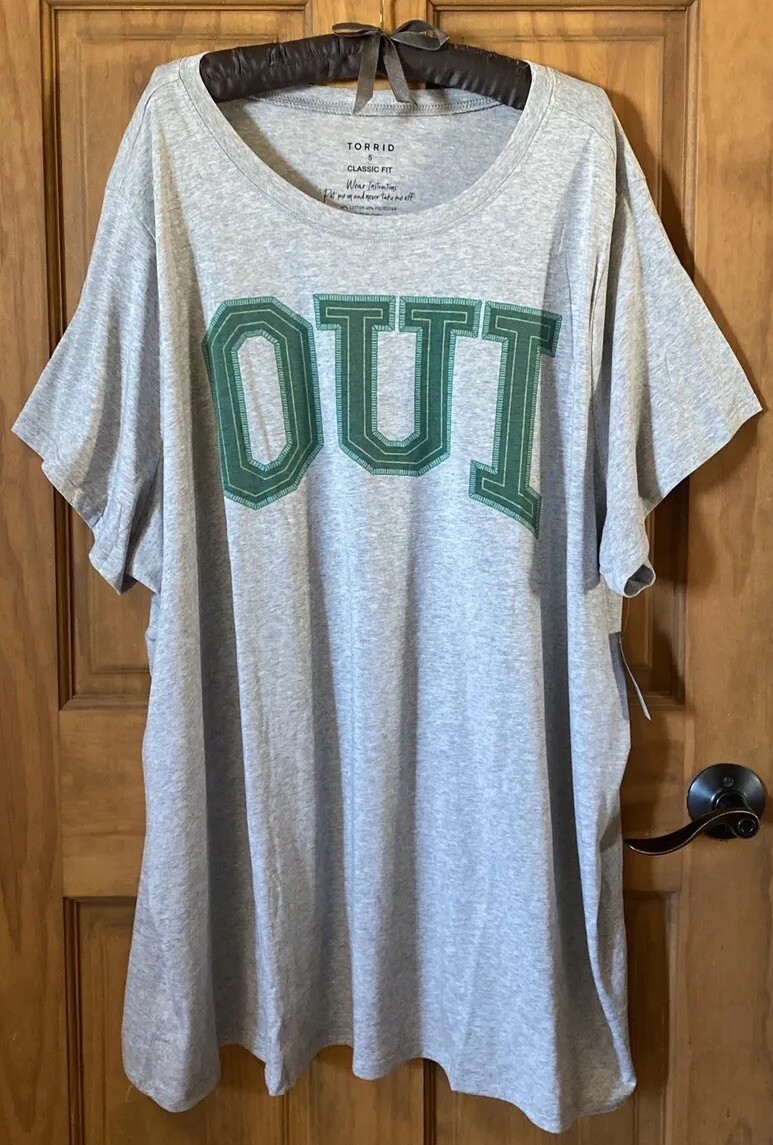TORRID TEE SHIRT SHORT SLEEVE BLOUSE TOP COTTON BLEND T-SHIRT 5 5X 5XL 28 NEW