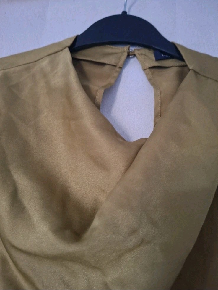 Limited Edition (M&S) Olive Green Wrap Front & Back Blouse UK 14