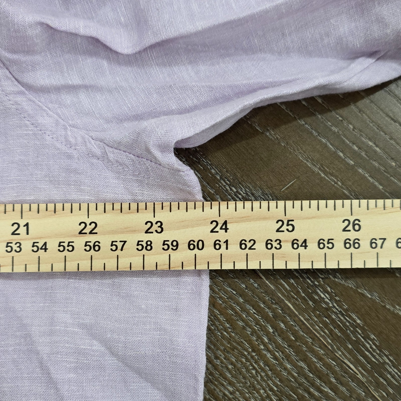 Linen Blend Oversized Button Down Shirt Lilac Purple Long Sleeve Top Large NWOT