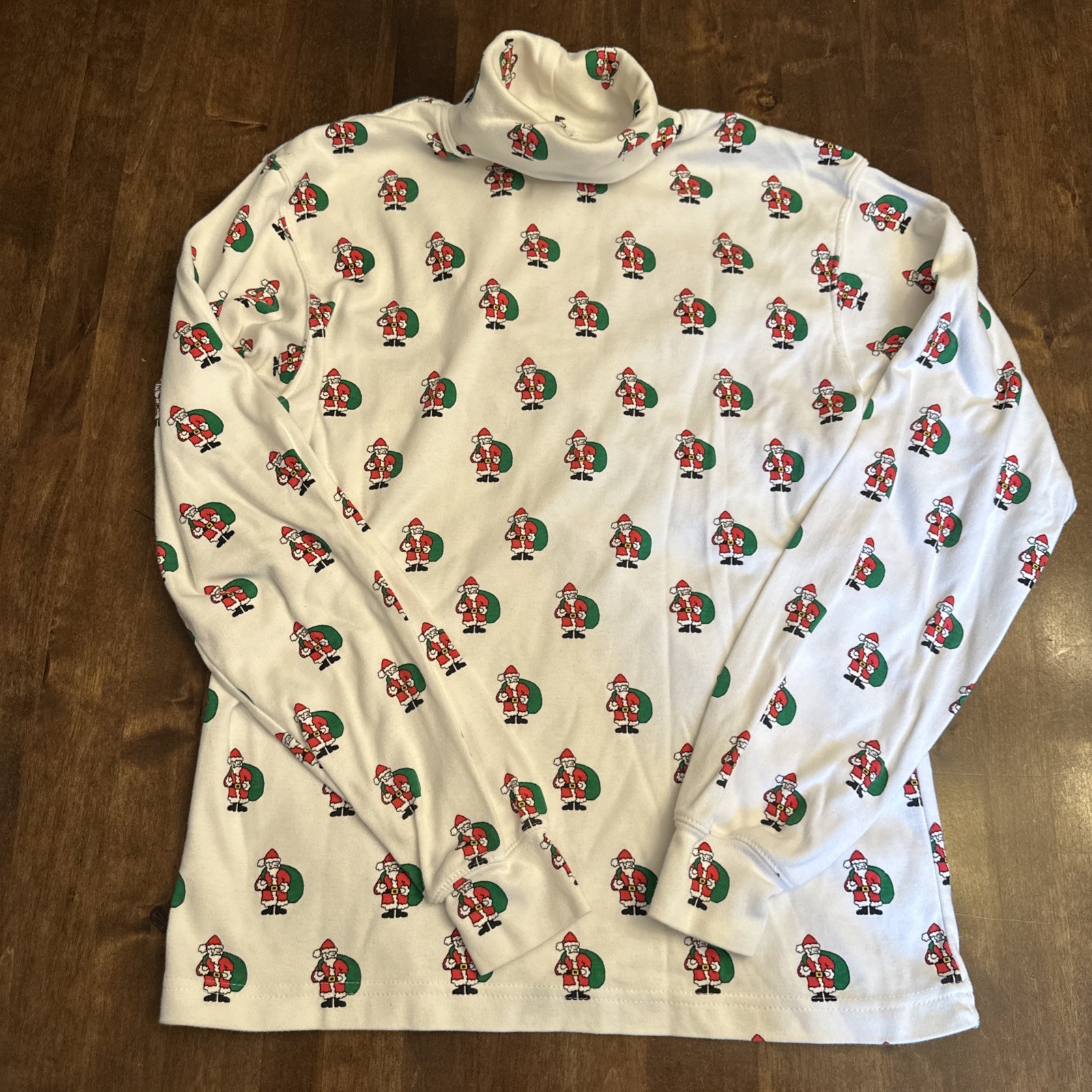 Lord & Taylor Turtleneck Shirt Santa Claus Christmas Holiday Party Size Small