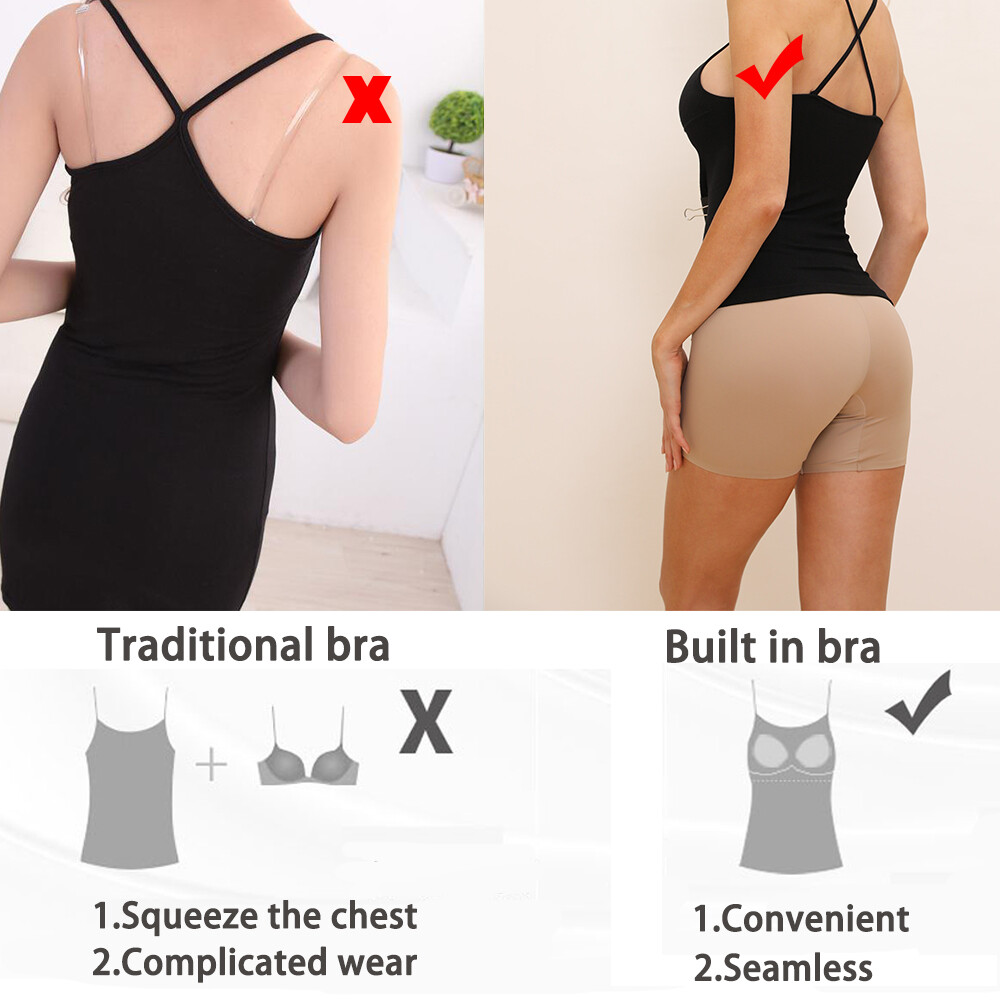 Women’s Genie Bra Shapewear Cami Slimming Body Shaper Tummy Waist Camisole Tops