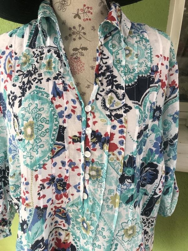 Women Peter Hahn shirt multicolor cotton 48/4XL