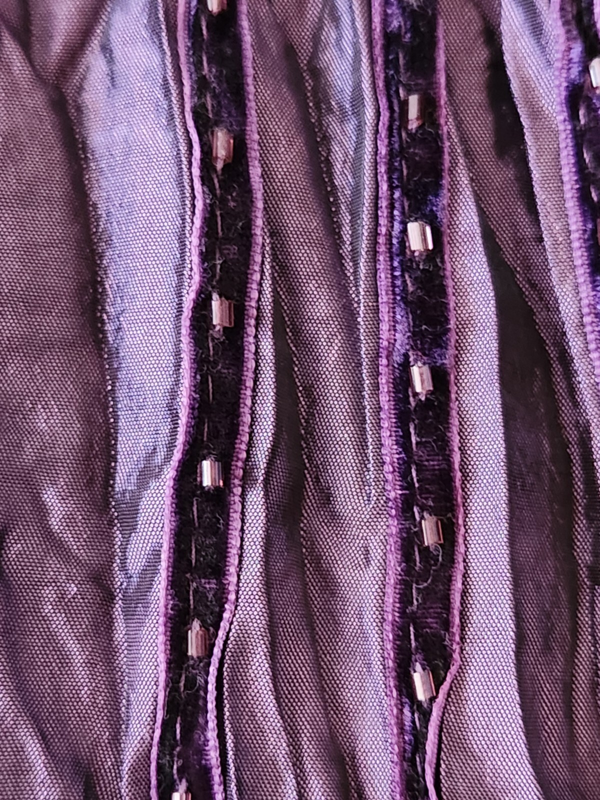 Vintage Y2K Agora Purple Crinkle Frill Fairy Whimsygoth Blouse Size P XL