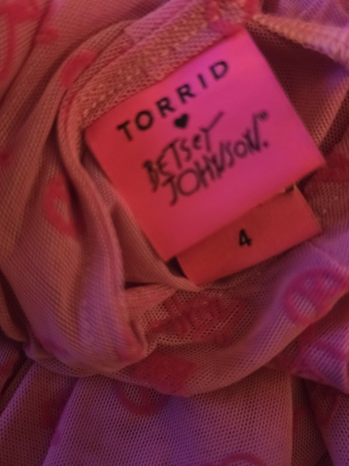Torrid x Betsey Johnson Mesh Tie Front Long Sleeve Kimono Duster Sz 4