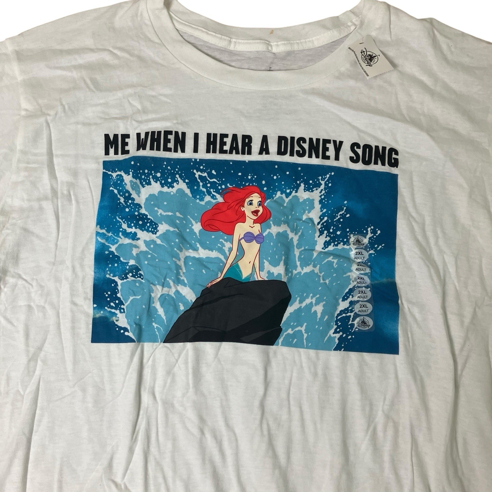Disney Parks Womens XXL Little Mermaid T-Shirt Songs Novelty Movie Princess