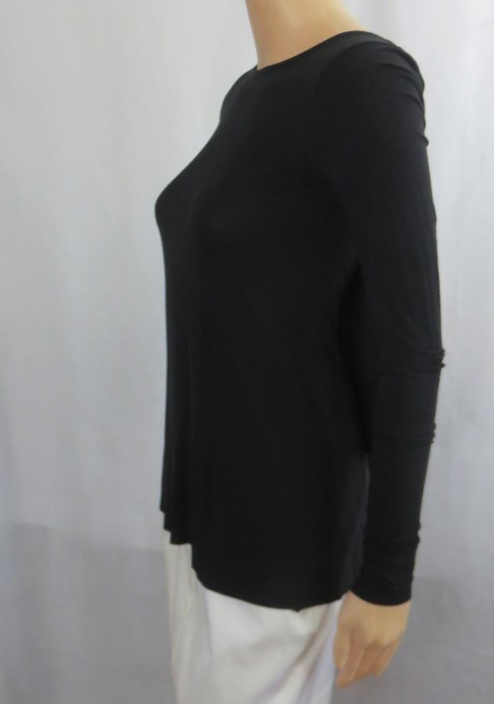 Bailey 44 Stretchy Lightweight Pullover V-Back Top Shirt Black Size S