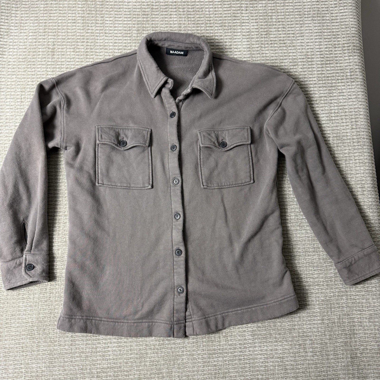 Naadam Women’s Shacket SmallUtility Shirt Jacket Cotton Cashmere Overshirt
