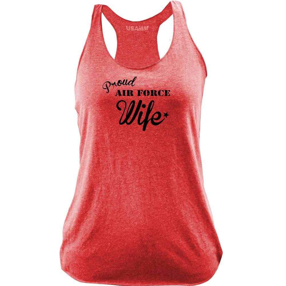 Original Ladies Proud Air Force Wife Racerback Tank Top