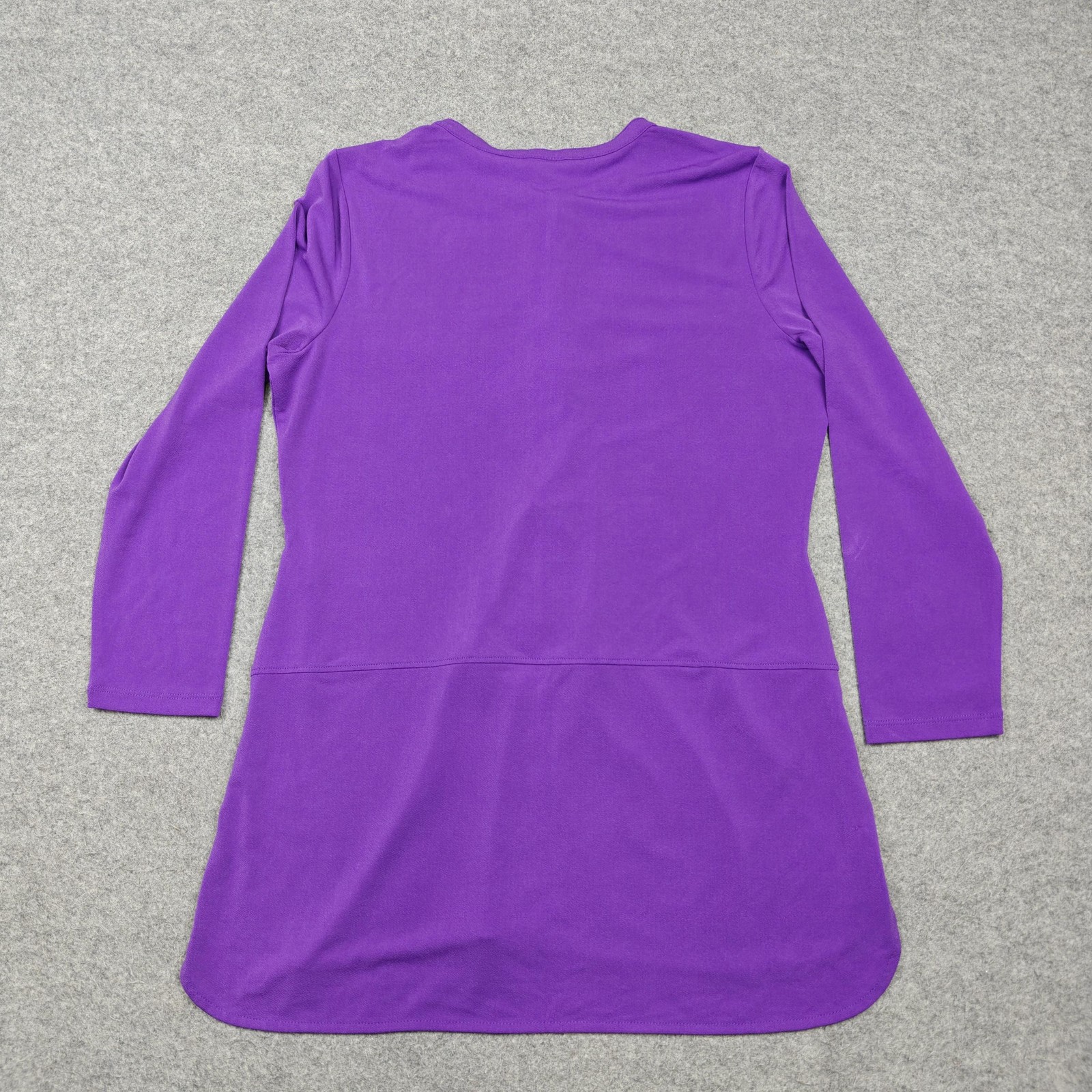 Lauren Ralph Lauren Shirt Womens Medium Purple Button Tunic Long Sleeve Top