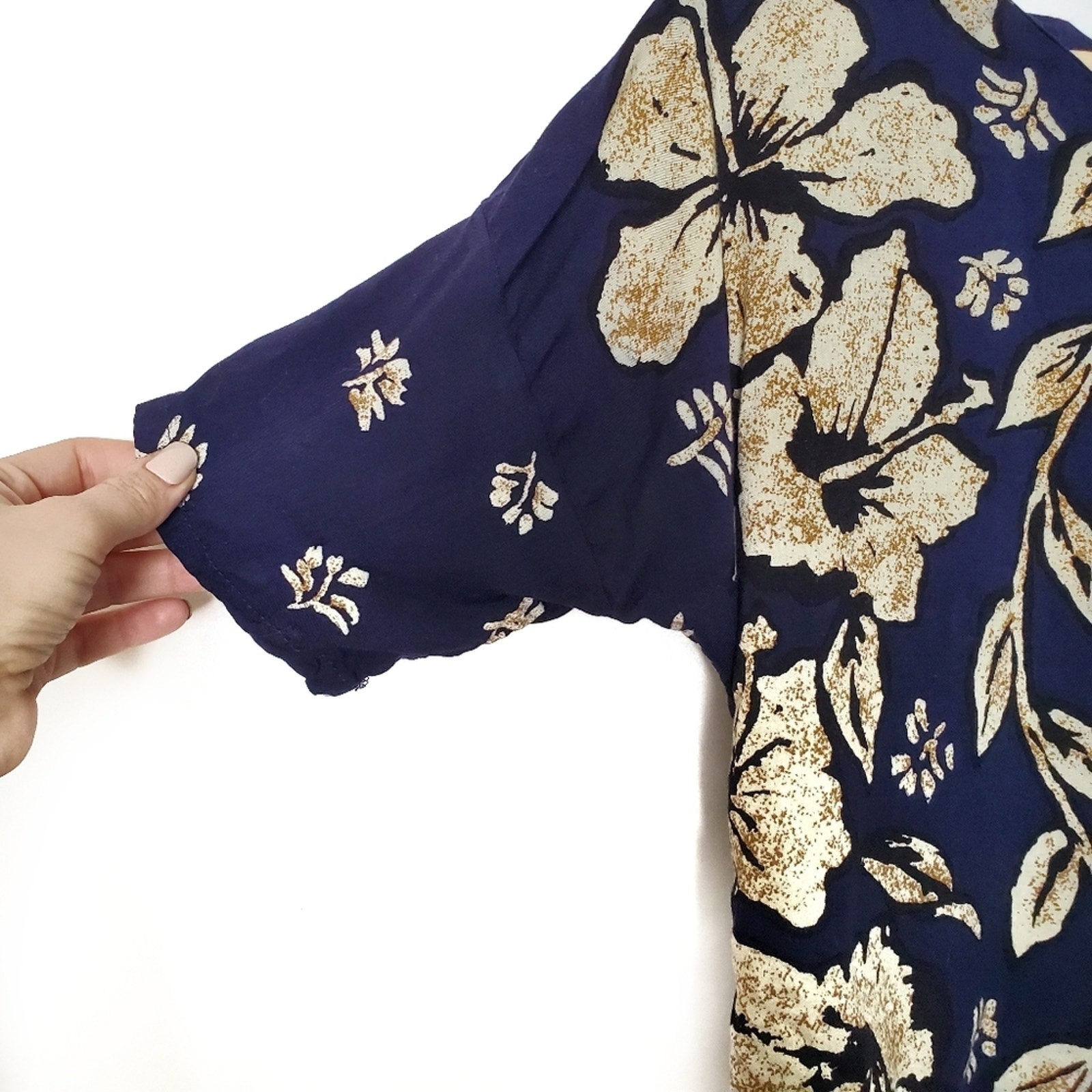 Gidget Vintage Floral Tropical Crop Top Retro Boho Made in USA Rayon Indie