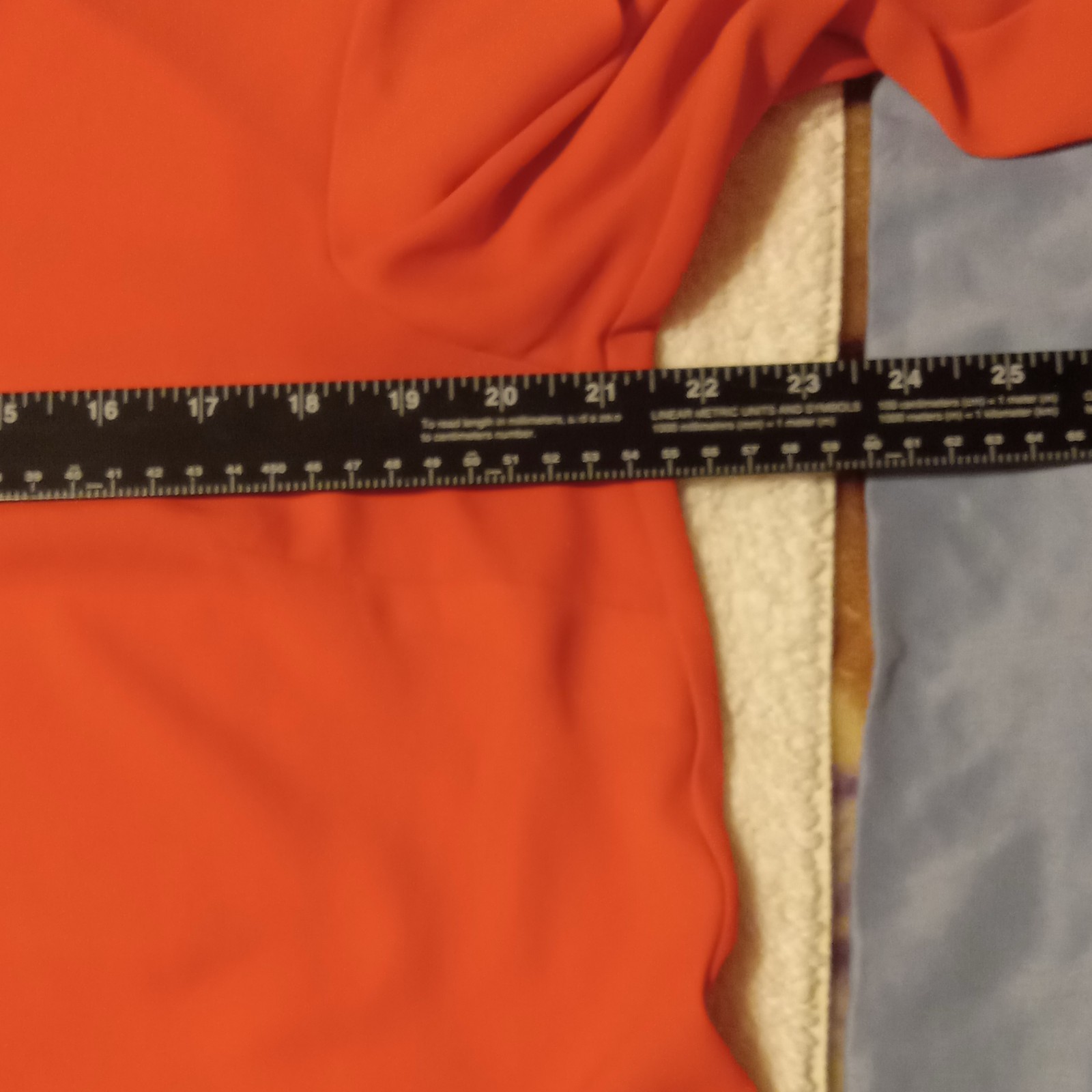 Apt. 9 Essentials Petite PL Orange V-Neck Long Sleeve Button Blouse