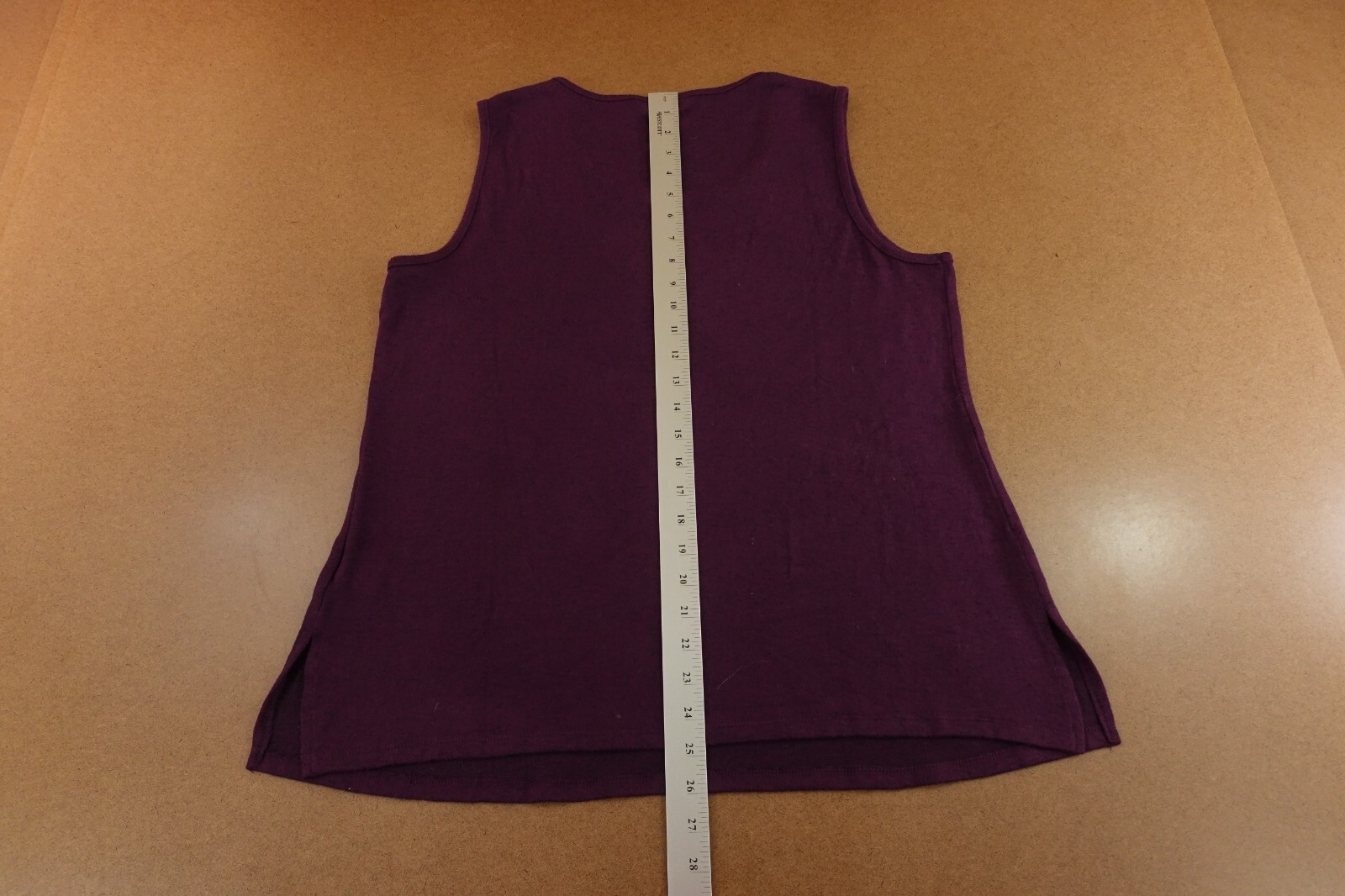 Nina Leonard Womens Size XL Plum Knit Sleeveless Scoop Neck Pullover Top New